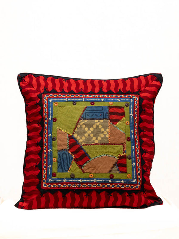 Cotton red cushion cover