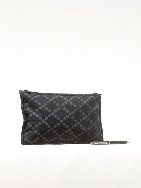 Black cotton pouch bag