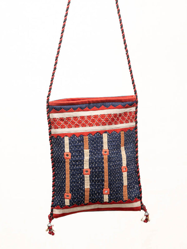 Blue denim cotton bag