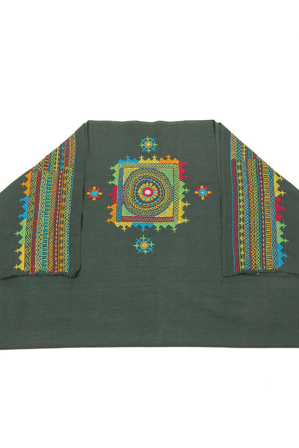 Cotton green blouse cut pc