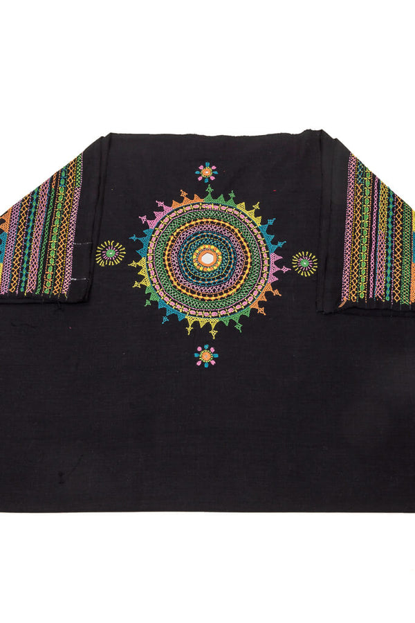 Cotton black  blouse cut pc