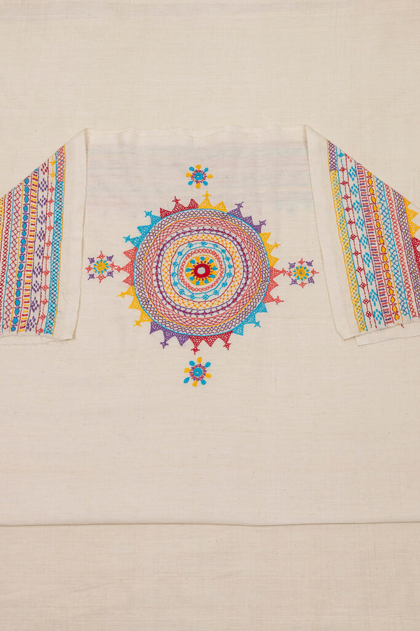 Cotton  off white blouse cut pc