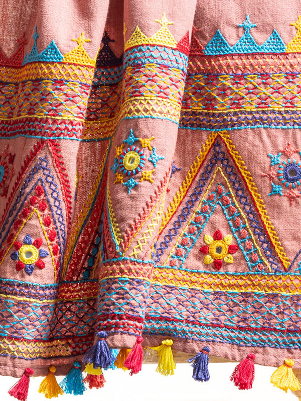 Khadi cotton peach stole