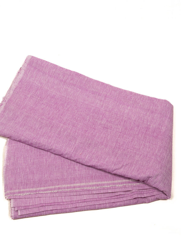 Khadi cotton cloth white by lavender dual tone