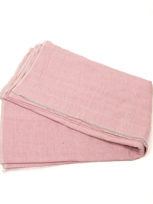 Khadi cotton cloth white by pink dual tone