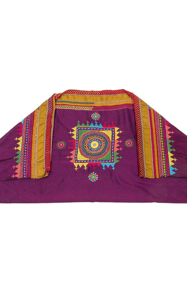 Poly cotton maroon blouse cut pc