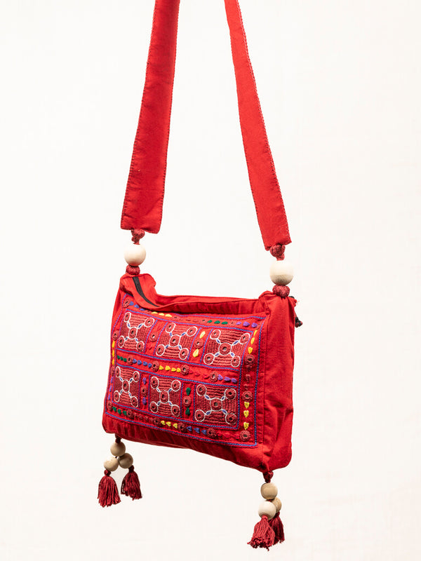 Red cotton bag