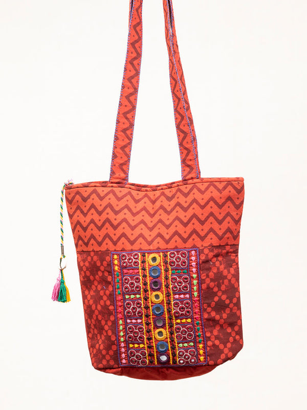 Red cotton bag