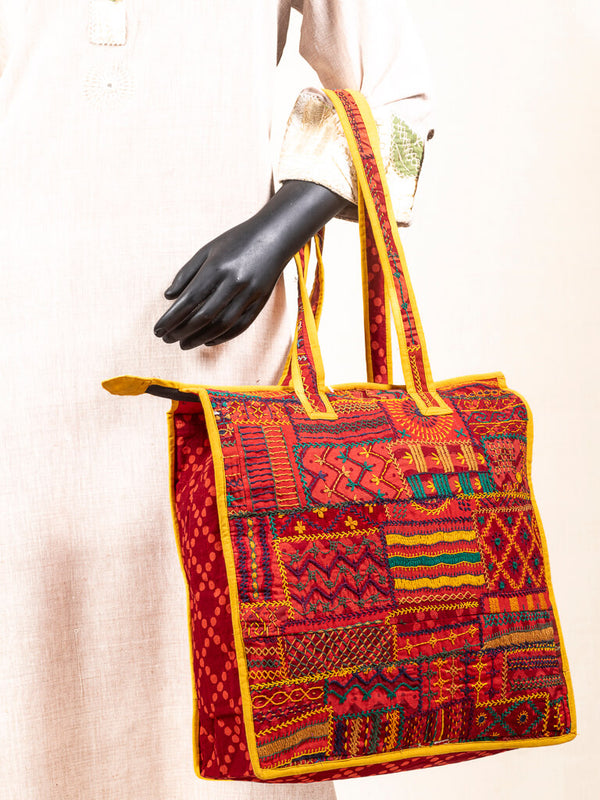 Red cotton bag