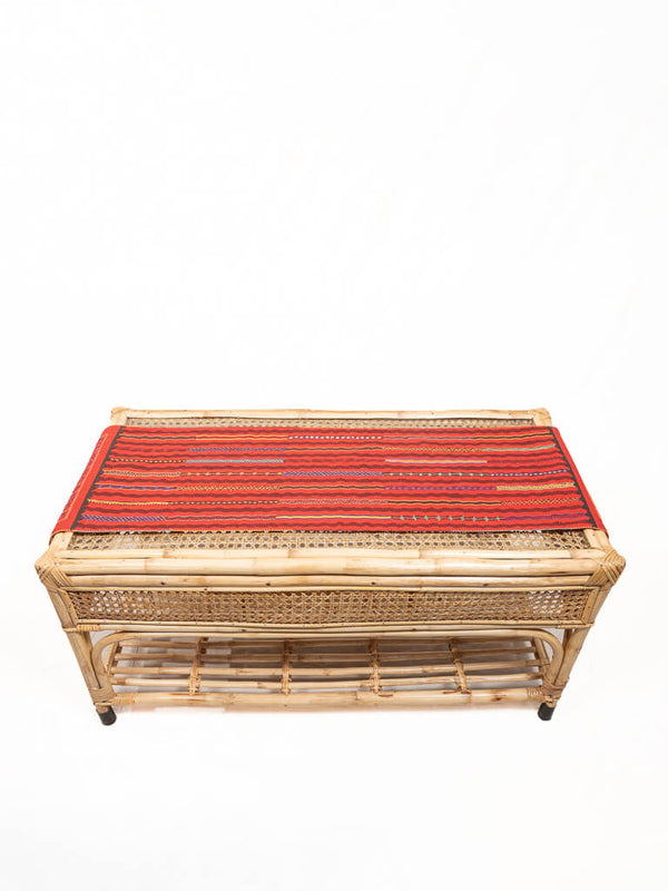 Cotton red table runner