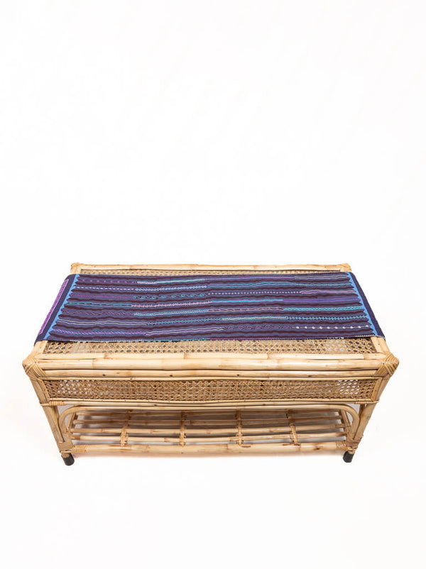 Cotton blue table runner