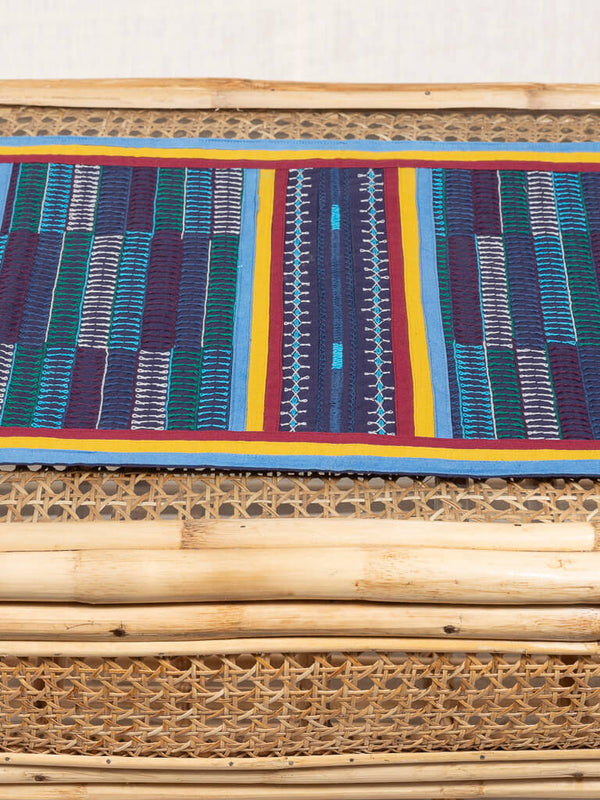Cotton blue table runner