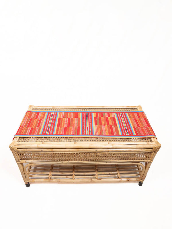 Cotton red table runner