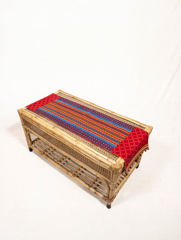 Cotton red table runner